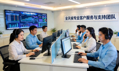 C7平台全天候专业客户服务与支持团队工作场景